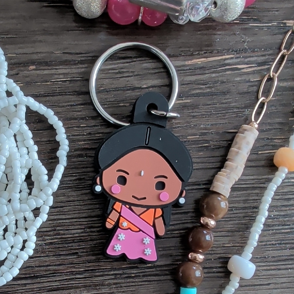 Pink and White Beaded Bracelet Set - Picture 5 of 8